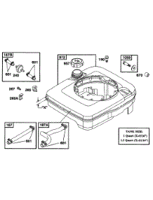 Fuel Tank Grp parts for Briggs & Stratton Engine 12T702-0674-01 from AppliancePartsPros.com