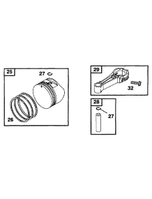 Piston Grp parts for Briggs & Stratton Engine 12T707-0671-01 from AppliancePartsPros.com