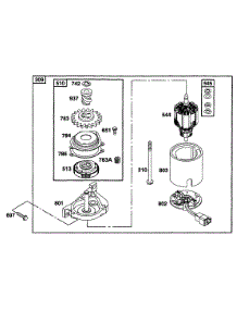 Electric Starter parts for Briggs & Stratton Engine 12T807-0888-01 from AppliancePartsPros.com