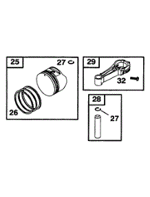 Piston Grp parts for Briggs & Stratton Engine 12T807-1170-99 from AppliancePartsPros.com