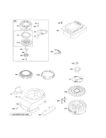 Blower Housing / Shrouds, Flywheel, Rewind Starter parts for Briggs & Stratton Engine 12W807-1175-01 from AppliancePartsPros.com