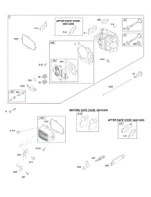 Cylinder Head parts for Briggs & Stratton Engine 12Y602-0110-E1 from AppliancePartsPros.com