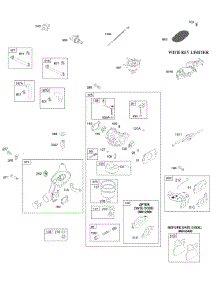 Rev Limiter, Carburetor, Air Cleaner Base, Controls parts for Briggs & Stratton Engine 12Y602-0110-E2 from AppliancePartsPros.com