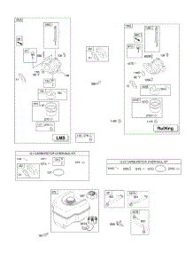 Carburetor, Fuel Supply parts for Briggs & Stratton Engine 12Z314-0110-E1 from AppliancePartsPros.com