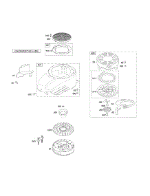 Blower Housing / Shrouds, Flywheel, Rewind Starter parts for Briggs & Stratton Engine 12Z602-0100-E1 from AppliancePartsPros.com