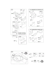 Carburetor, Fuel Supply parts for Briggs & Stratton Engine 12Z602-0100-E1 from AppliancePartsPros.com