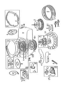 Blower Hsg,Flywheel,Rewind parts for Briggs & Stratton Engine 130202-1859-03 from AppliancePartsPros.com