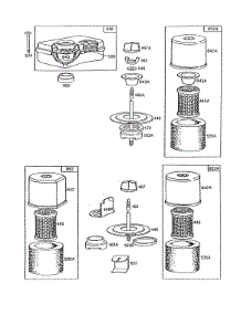 Air Cleaner Groups parts for Briggs & Stratton Engine 130202-2153-02 from AppliancePartsPros.com