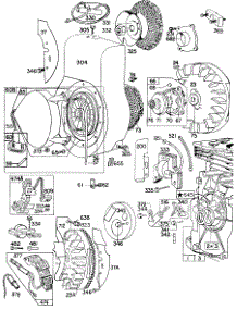 Blower Hsg,Flywheel,Rewind parts for Briggs & Stratton Engine 130212-0966-99 from AppliancePartsPros.com