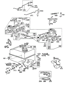Carburetor & Fuel Tank Assy parts for Briggs & Stratton Engine 130212-0966-99 from AppliancePartsPros.com