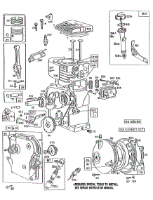 Cylinder,Gearcase,Piston Grp parts for Briggs & Stratton Engine 130217-4013-01 from AppliancePartsPros.com