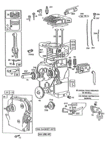 Cylinder,Crankcase,Pistongrp parts for Briggs & Stratton Engine 130732-5005-99 from AppliancePartsPros.com