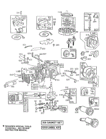 Cylinder,Mufflers,Pistongrp parts for Briggs & Stratton Engine 130902-1140-01 from AppliancePartsPros.com
