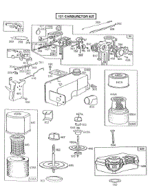 Carburetor,Fueltank,A / C Grps parts for Briggs & Stratton Engine 130902-1189-04 from AppliancePartsPros.com