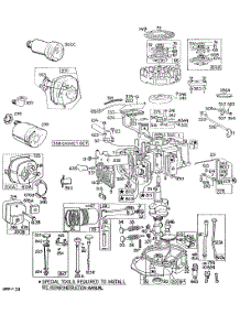 Cyl, Mufflers, Piston, Sump parts for Briggs & Stratton Engine 130992-0153-99 from AppliancePartsPros.com