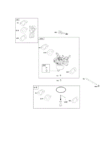 Carburetor parts for Briggs & Stratton Engine 130G36-0105-H1 from AppliancePartsPros.com