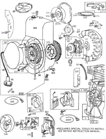 Blower Hsgs, Rewind,Elect. parts for Briggs & Stratton Engine 131232-0164-01 from AppliancePartsPros.com