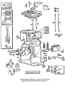 Cylinder,Cylinder Hd,Piston parts for Briggs & Stratton Engine 131232-0415-02 from AppliancePartsPros.com