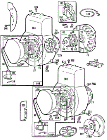 Blower Hsgs, Rewind Assys. parts for Briggs & Stratton Engine 131232-0418-01 from AppliancePartsPros.com