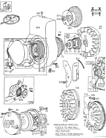 Blower Hsg,Flywheels,Rewinds parts for Briggs & Stratton Engine 131431-0147-01 from AppliancePartsPros.com