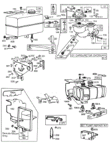 Carburetor & Fuel Tank Assys parts for Briggs & Stratton Engine 131432-0158-01 from AppliancePartsPros.com