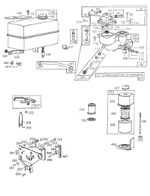 Carburetor,Fuel Tank,A / Cv parts for Briggs & Stratton Engine 131452-0303-01 from AppliancePartsPros.com