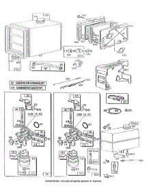 Fuel Tanks, Carburetor, A / C parts for Briggs & Stratton Engine 131702-0133-01 from AppliancePartsPros.com