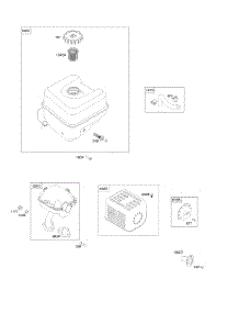 Exhaust System, Fuel Supply parts for Briggs & Stratton Engine 131G32-0001-01 from AppliancePartsPros.com