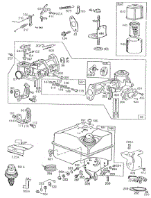 Carburetor,Fuel Tank,A / Cv parts for Briggs & Stratton Engine 132232-0260-01 from AppliancePartsPros.com