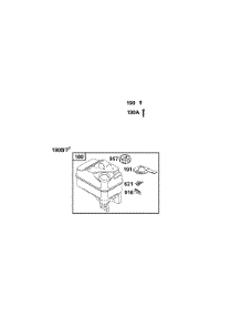 Fuel Tank Group parts for Briggs & Stratton Engine 133212-0120-01 from AppliancePartsPros.com