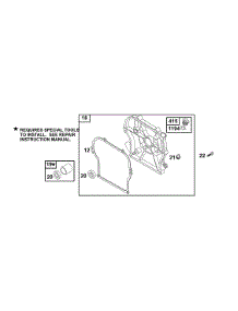 Crankcase Cover / Sump parts for Briggs & Stratton Engine 133232-0090-01 from AppliancePartsPros.com