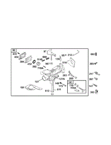 Carburetor Group parts for Briggs & Stratton Engine 133232-0155-02 from AppliancePartsPros.com