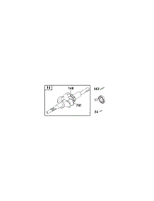 Crankshaft parts for Briggs & Stratton Engine 133232-0155-02 from AppliancePartsPros.com