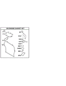 Kits / Gasket Sets-Engine parts for Briggs & Stratton Engine 133232-0155-02 from AppliancePartsPros.com
