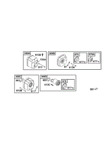 Muffler Group parts for Briggs & Stratton Engine 133232-1040-E1 from AppliancePartsPros.com