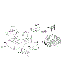 Blower Hsg, Flywheel parts for Briggs & Stratton Engine 133702-0126-99 from AppliancePartsPros.com