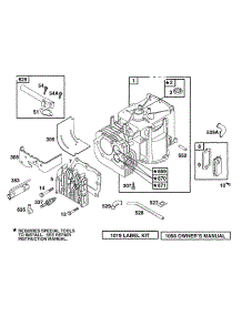 Cylinder, Head parts for Briggs & Stratton Engine 133702-0136-99 from AppliancePartsPros.com