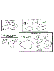 Gasket Sets parts for Briggs & Stratton Engine 133702-0153-01 from AppliancePartsPros.com
