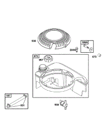Fuel Tank Grp, Guard parts for Briggs & Stratton Engine 133702-0158-01 from AppliancePartsPros.com