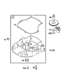 Sump Base, Cam parts for Briggs & Stratton Engine 133702-0181-01 from AppliancePartsPros.com