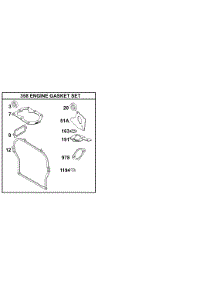 Kits / Gasket Sets - Engine parts for Briggs & Stratton Engine 134202-0114-01 from AppliancePartsPros.com