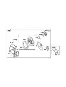 Rewind Starter parts for Briggs & Stratton Engine 134202-1114-E2 from AppliancePartsPros.com
