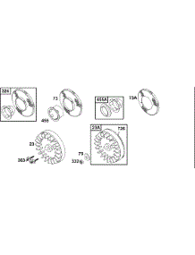 Flywheels, Rotating Screens parts for Briggs & Stratton Engine 135202-1315-E1 from AppliancePartsPros.com