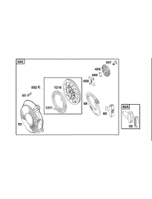 Rewind Group parts for Briggs & Stratton Engine 135212-0167-01 from AppliancePartsPros.com