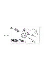 Carburetor Group parts for Briggs & Stratton Engine 135212-0626-A1 from AppliancePartsPros.com