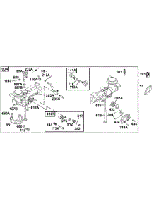 Carburetor Group 2 parts for Briggs & Stratton Engine 135232-0009-01 from AppliancePartsPros.com