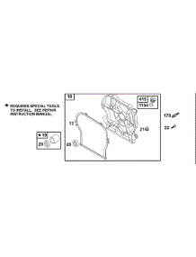 Crankcase Cover / Sump 2 parts for Briggs & Stratton Engine 135232-0029-02 from AppliancePartsPros.com