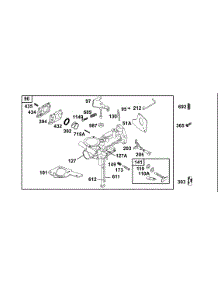 Carburetor Group-Parts parts for Briggs & Stratton Engine 135232-1019-E1 from AppliancePartsPros.com