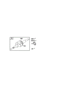 Crankshaft parts for Briggs & Stratton Engine 135252-0649-A1 from AppliancePartsPros.com