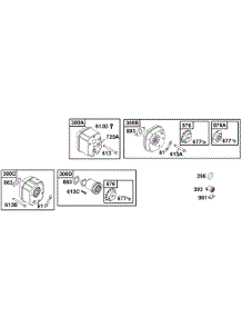 Muffler Groups parts for Briggs & Stratton Engine 135292-1320-E1 from AppliancePartsPros.com